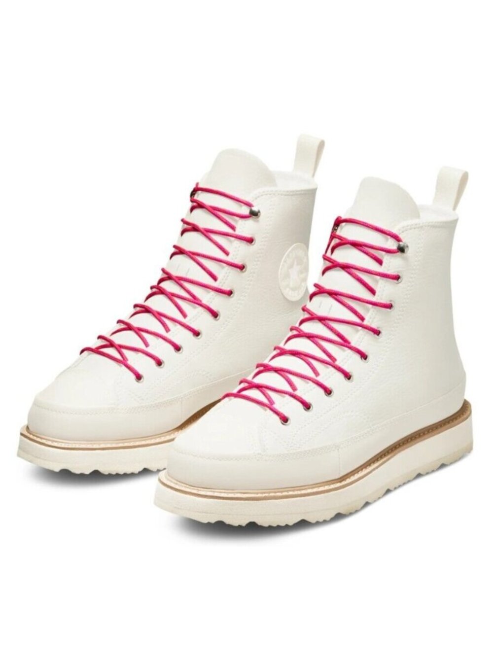 Converse Chuck Taylor Crafted Boots Leather Sneaker Egret US Womens 9 / Mens 7.5